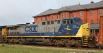 CSX 1 passes the station